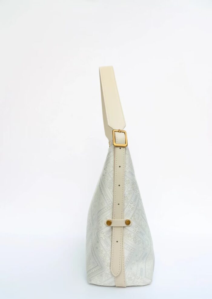 Plain White Handbag - 图片 2