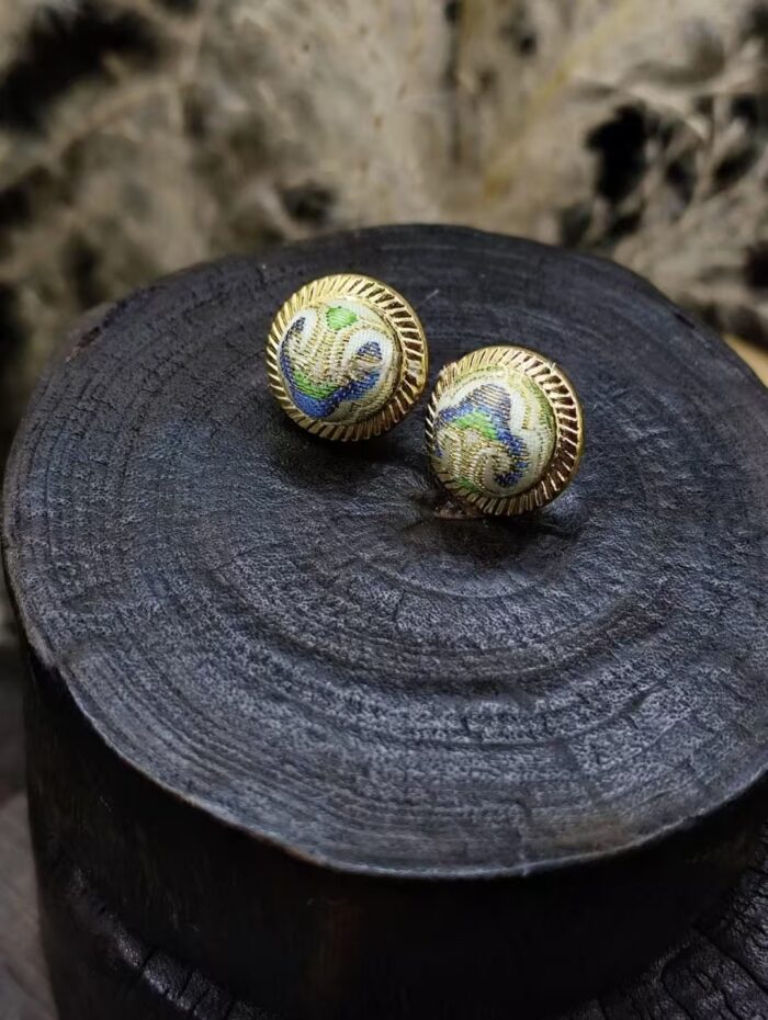 Zhuangbrocade Circular Earrings