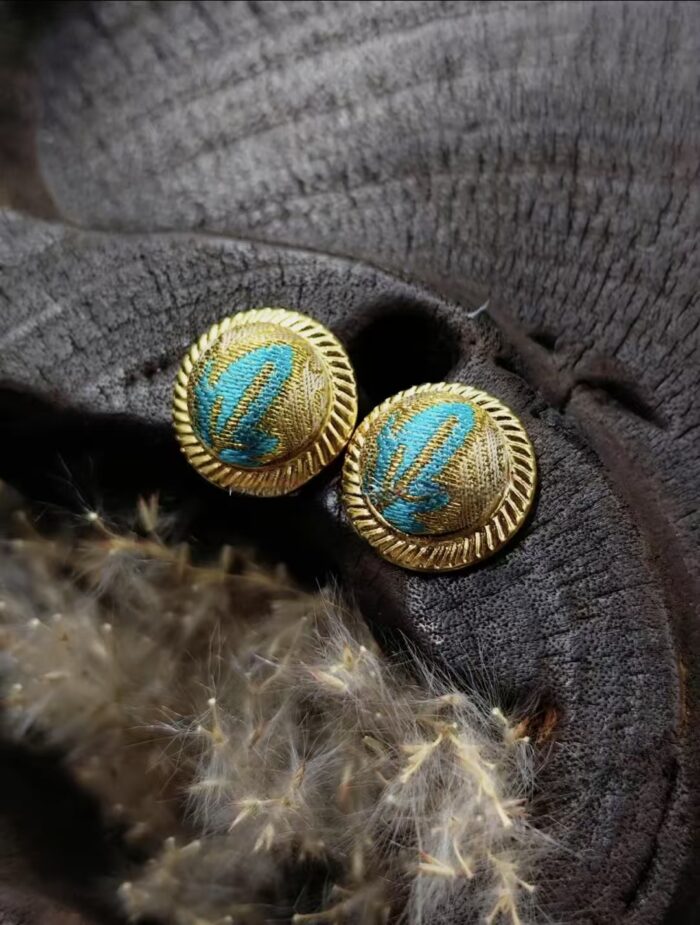 Zhuangbrocade Circular Earrings - 图片 4