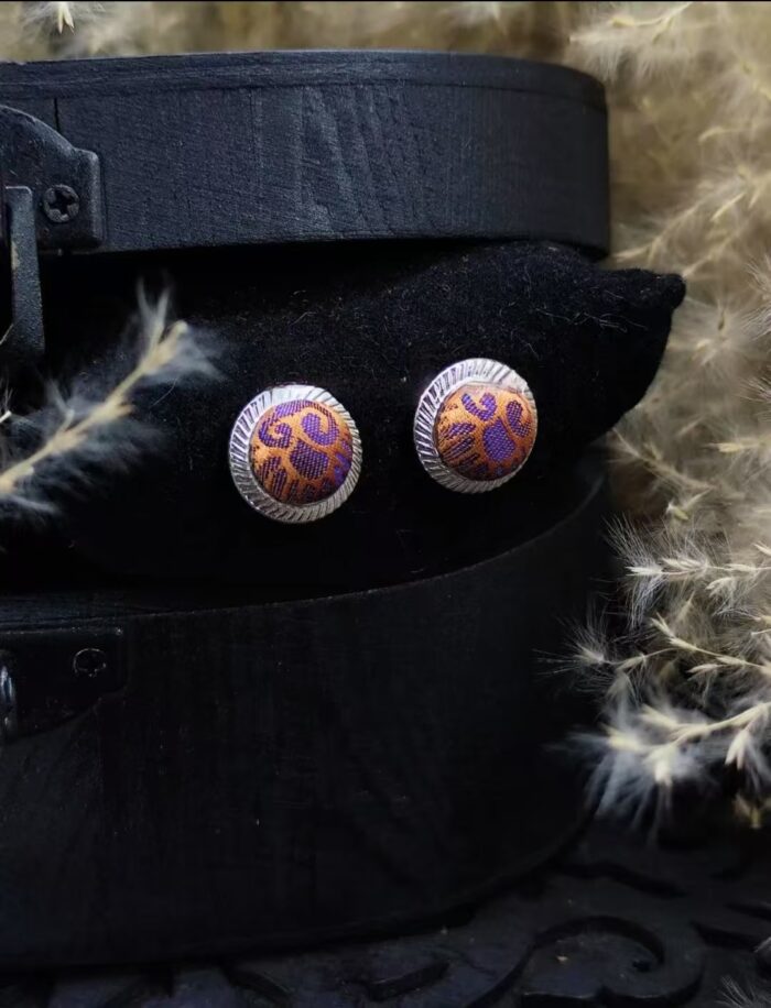 Zhuangbrocade Circular Earrings - 图片 3