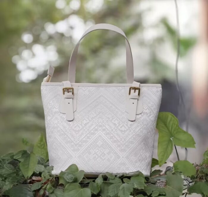 Zhuangbrocade Buckle Tote Bag