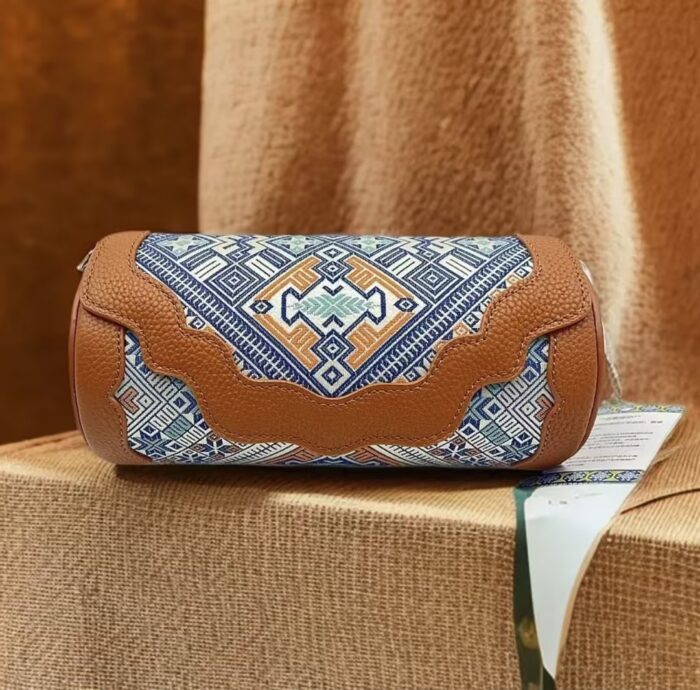 Zhuangbrocade Bronze Drum Lotus Waist Bag