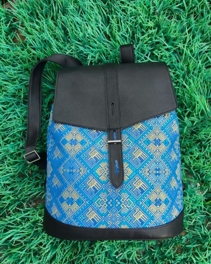 Zhuangbrocade Blue Phoenix Backpack