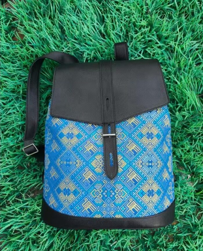 Zhuangbrocade Blue Phoenix Backpack - 图片 4