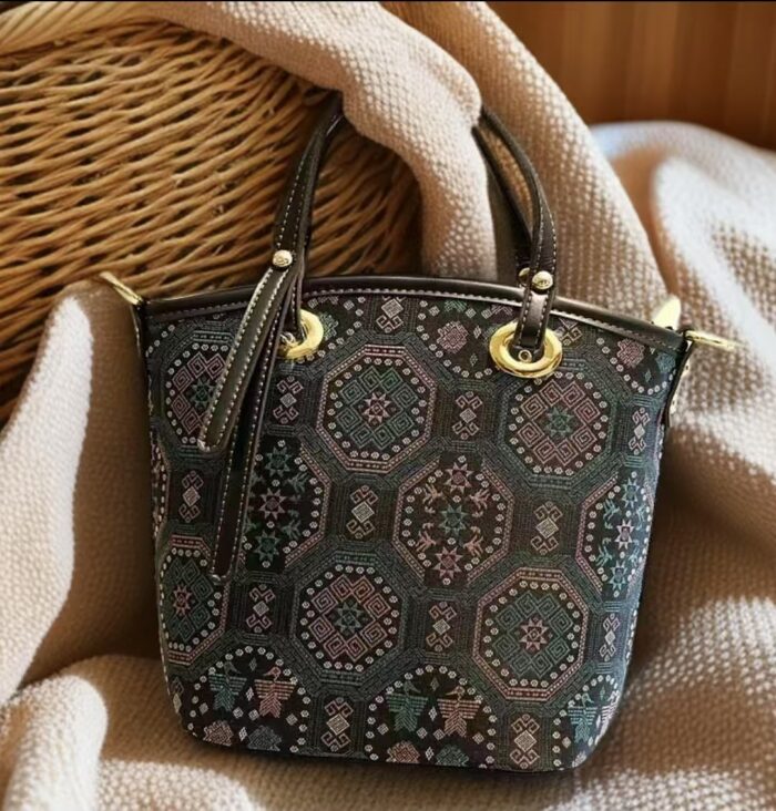 Black Python Dragon Pattern Bag