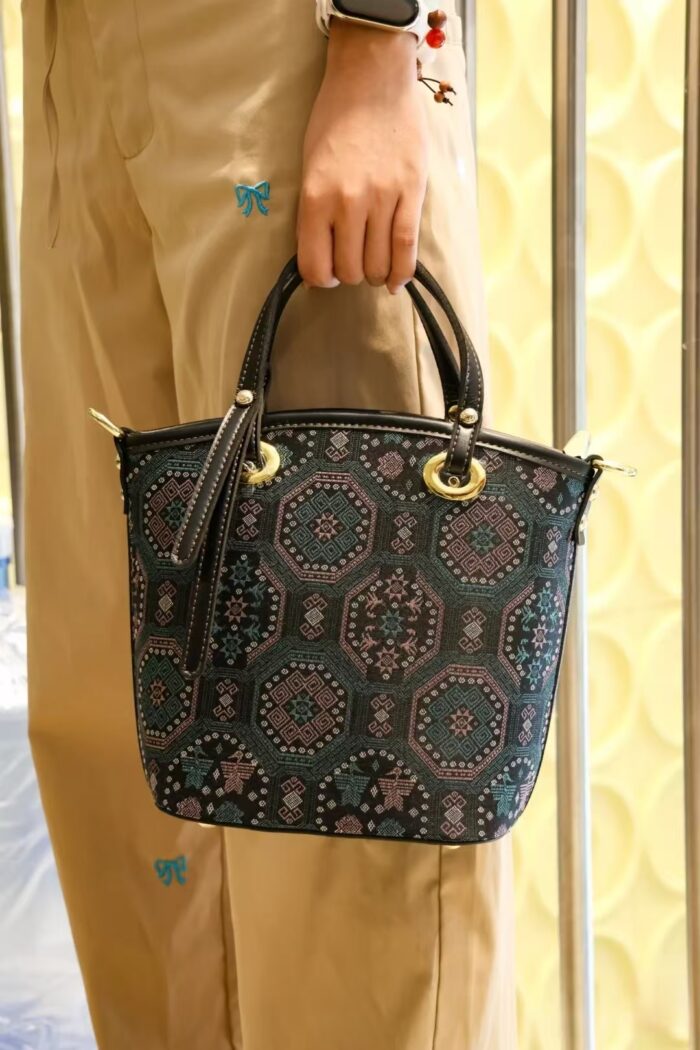 Black Python Dragon Pattern Bag - 图片 2