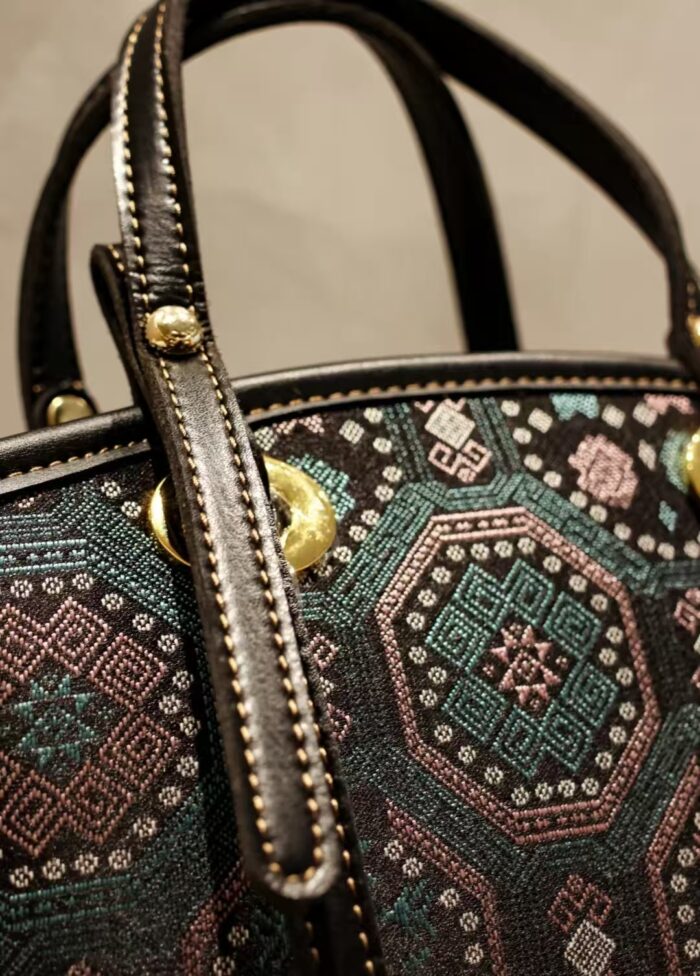 Black Python Dragon Pattern Bag - 图片 3