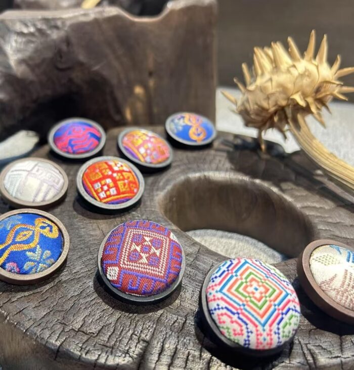Zhuang Brocade Round Button Needle Series - 图片 3