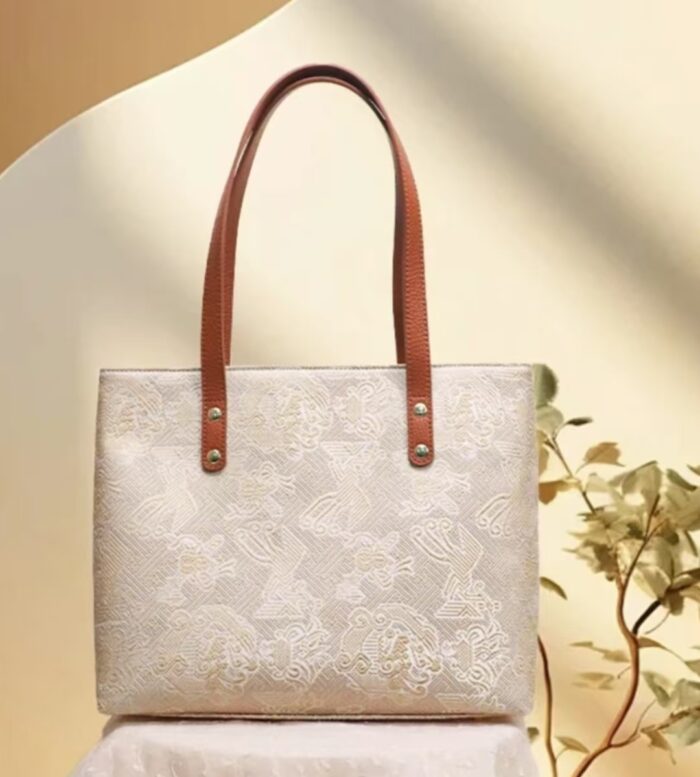 Zhuangbrocade Golden Phoenix Tote Bag - 图片 4