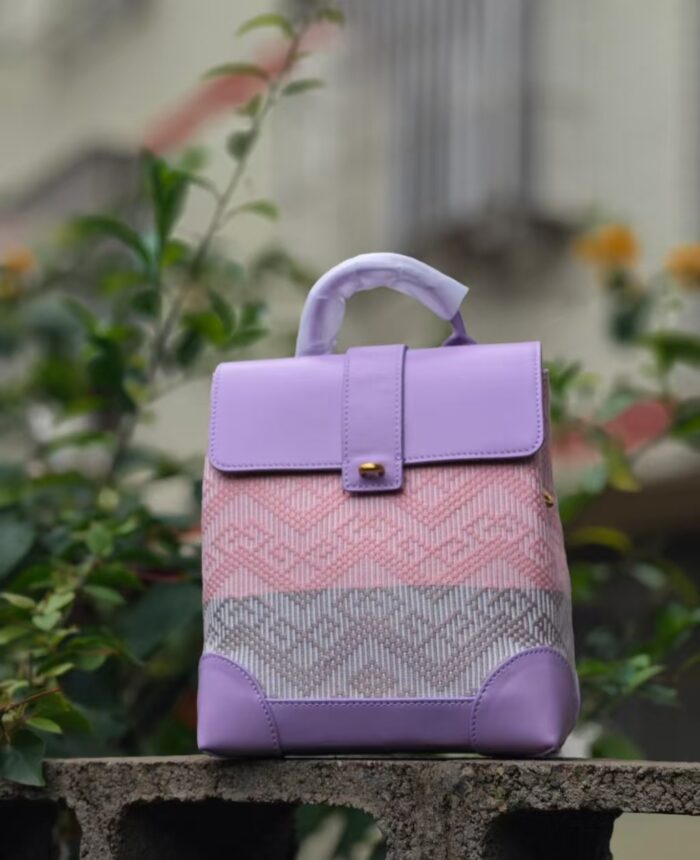 Zhuang Brocade Leather Bag Backpack - 图片 8