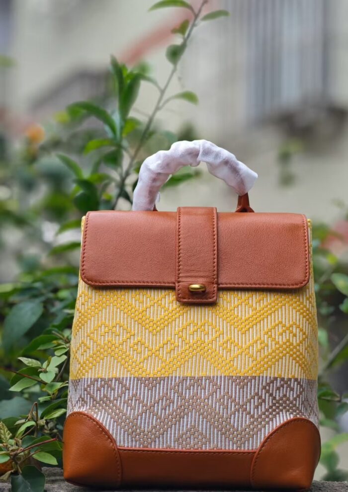 Zhuang Brocade Leather Bag Backpack - 图片 7