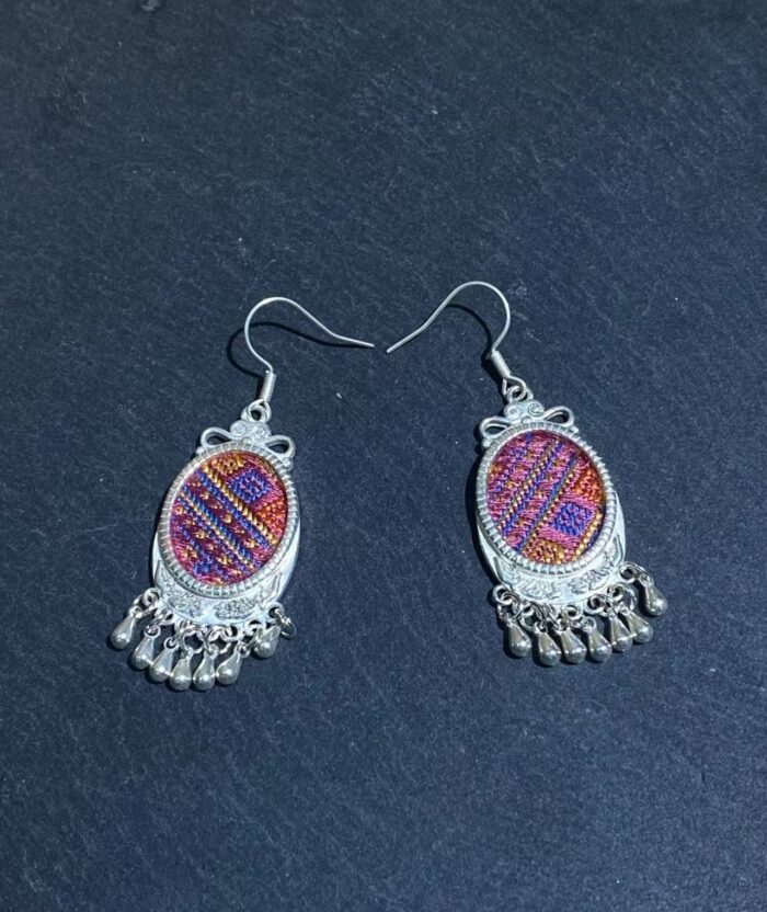 Zhuangbrocade Miao Silver Earrings - 图片 6