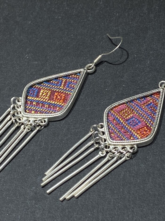 Zhuangbrocade Miao Silver Earrings - 图片 3