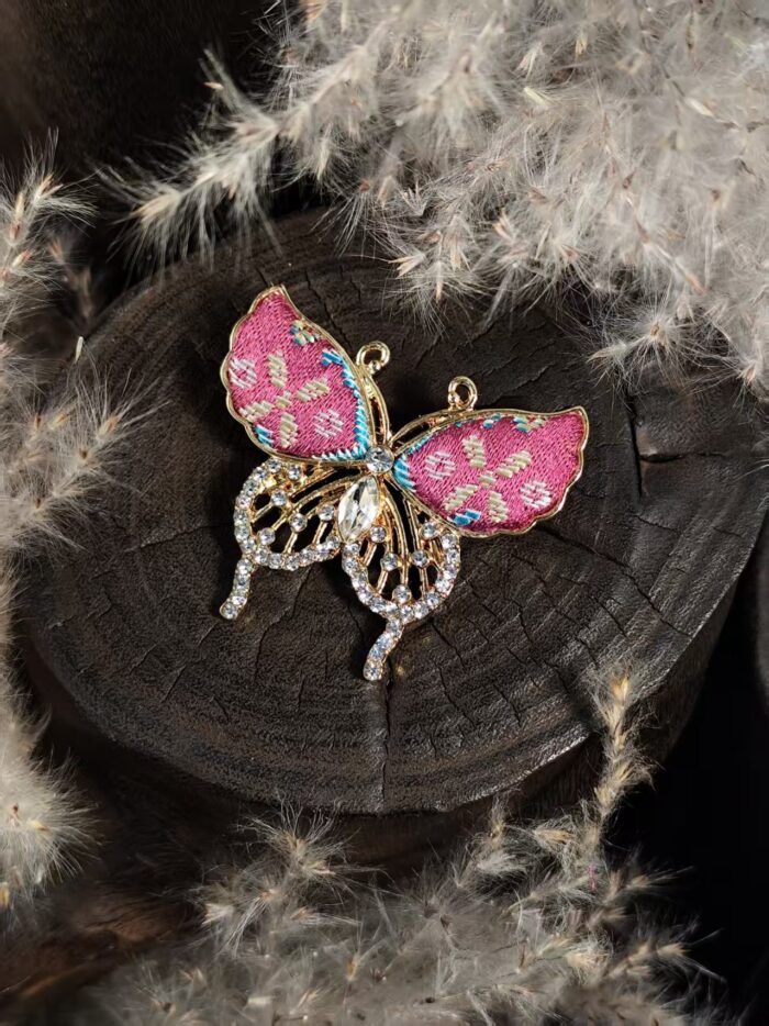 Butterfly Shape Brocade Brooch