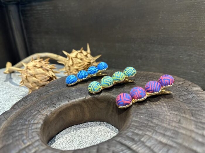 Handmade Zhuang Brocade Four Bean Hairpin