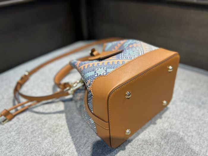 Zhuang Brocade Vintage Drawstring Bucket Bag - 图片 4