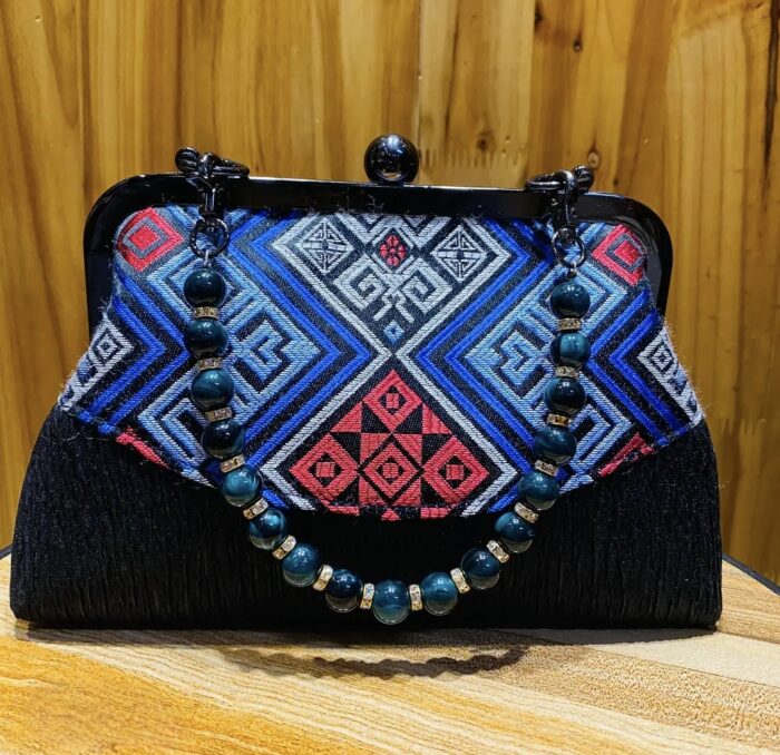 Zhuang Brocade Flower Mouth Gold Bag - 图片 3