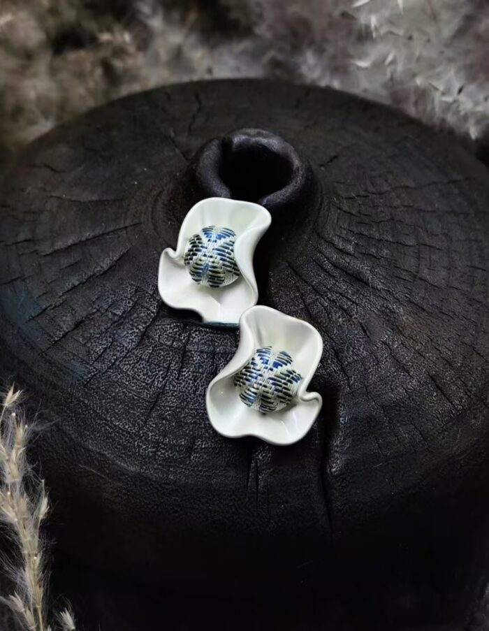 Zhuangbrocade Auricularia Earrings - 图片 2