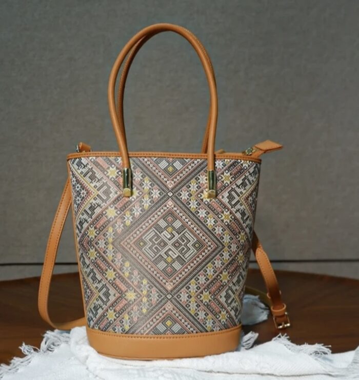 Zhuangbrocade Bucket Bag