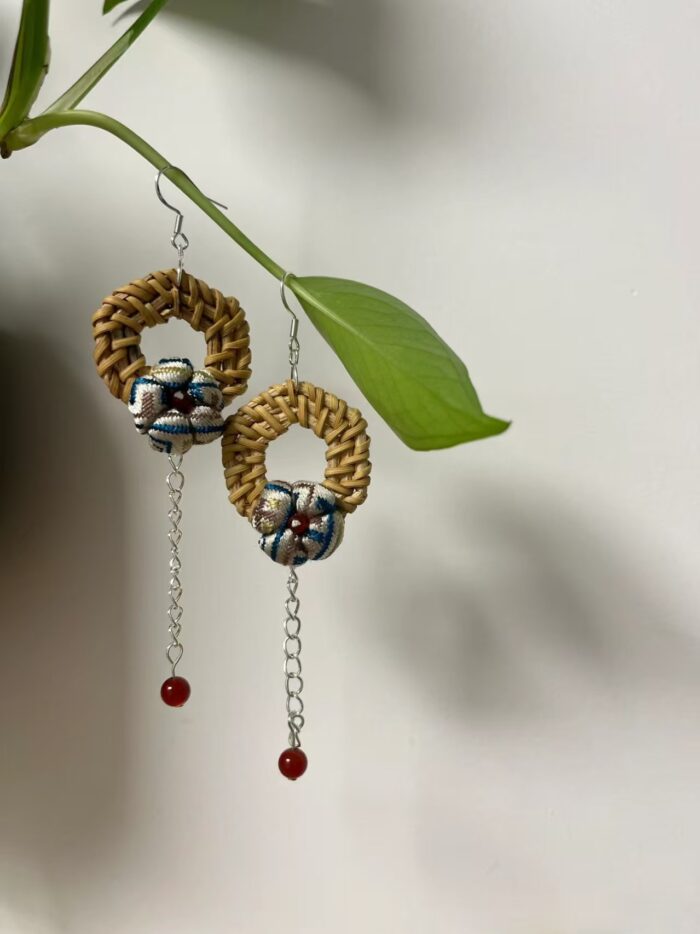 Zhuangbrocade Retro Earrings - 图片 3