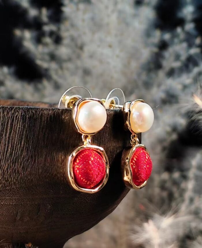Zhuangbrocade Pearl Earrings - 图片 2