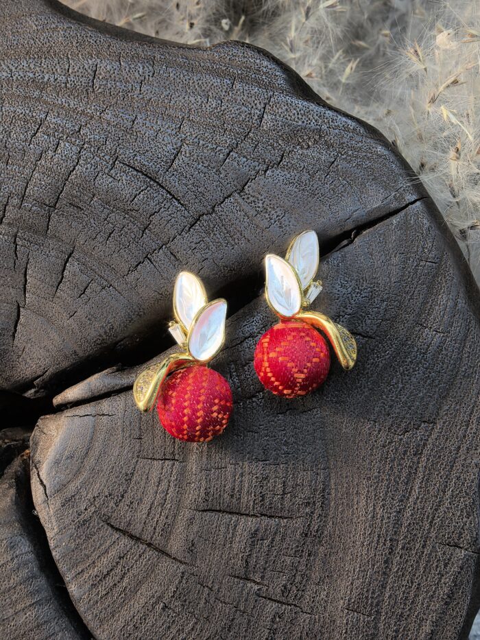 Zhuang Brocade Fruitful Earrings Beautiful Handmade Earrings for Women